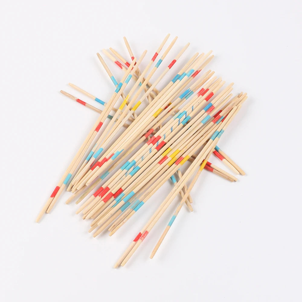 Jeu de table Pick Up Sticks Jeu de ramassage classique en bois Mikado Spiel pour adultes et enfants Jeu de fête amusant en famille