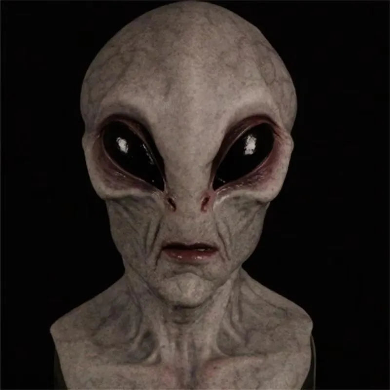 Masque d'Halloween Alien Cosplay Horreur OVNI Crâne Latex Masques Casque Carnaval Déguisement Fête Costume Accessoires