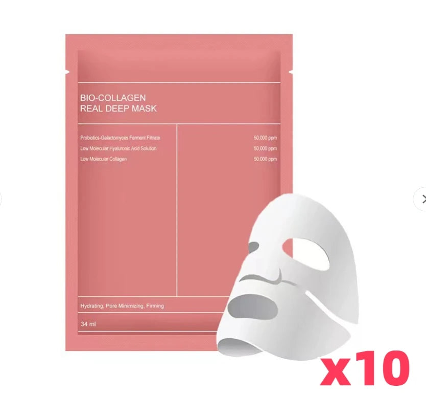 Masque facial au collagène bio, rétrécit les pores, hydrate en profondeur, masque de nuit, hydratant, rafraîchissant, éclaircissant, soin coréen pour la peau