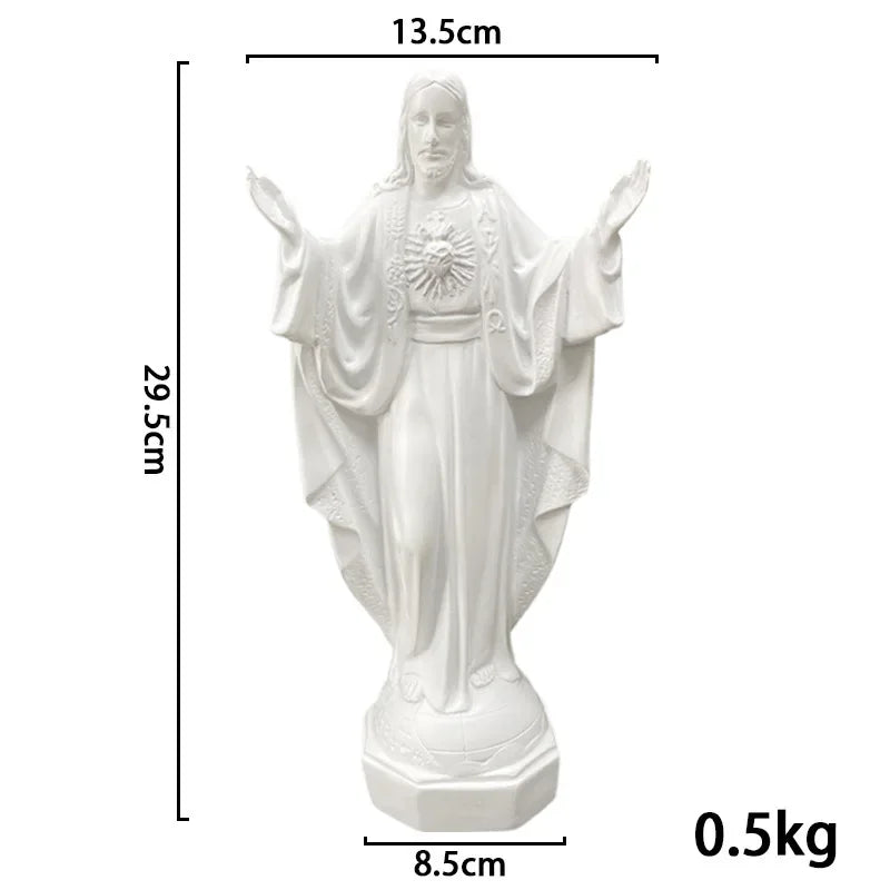 Statue de la Vierge Marie, religieuse catholique, Notre-Dame de Lourdes, statue de la Mère de Dieu, figurines en résine, décoration de bureau, Jésus