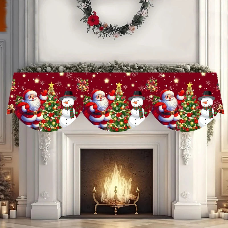 Décorations de Noël pour cheminée, écharpe, Père Noël, bonhomme de neige, nappe, décorations de Noël pour la maison, cadeaux de Noël 2025, Nouvel An 2026