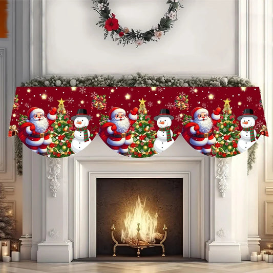 Décorations de Noël pour cheminée, écharpe, Père Noël, bonhomme de neige, nappe, décorations de Noël pour la maison, cadeaux de Noël 2025, Nouvel An 2026