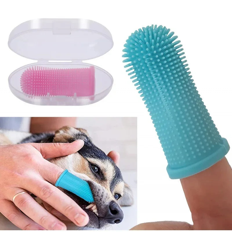 Brosse à dents pour chien ultra douce, nettoyage des dents et haleine fraîche, en silicone non toxique. Brosse à dents pour chat et chien. Produits pour animaux de compagnie.
