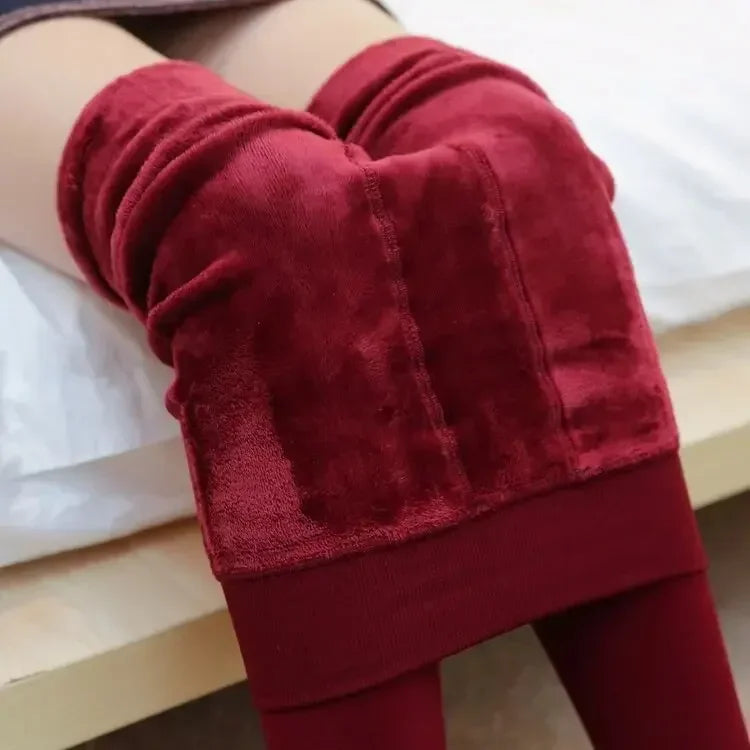 Nouveaux leggings thermiques épais d'hiver pour femmes, collants épais et extensibles en polaire, velours et laine, collants amincissants taille haute