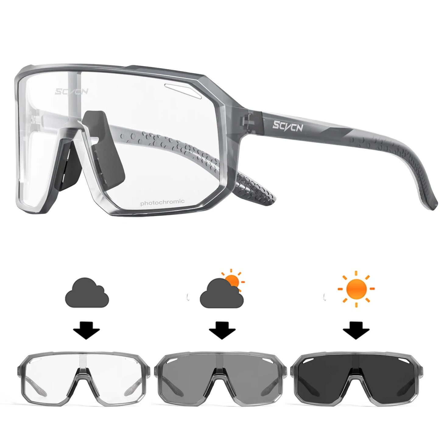 SCVCN Lunettes de soleil de cyclisme pour VTT, pour l'extérieur, UV400, pour femmes, sport, course à pied, hommes, vélo de route