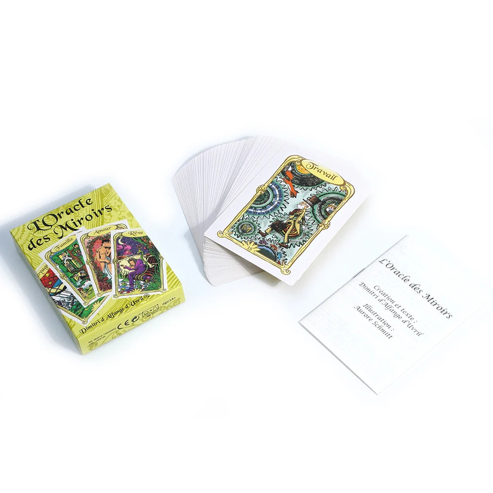 Cartes de Tarot anglais Oracle des Miroirs Un Outil Précieux pour la Divination et la Guidance Spirituelle Jeu de Fête en Famille