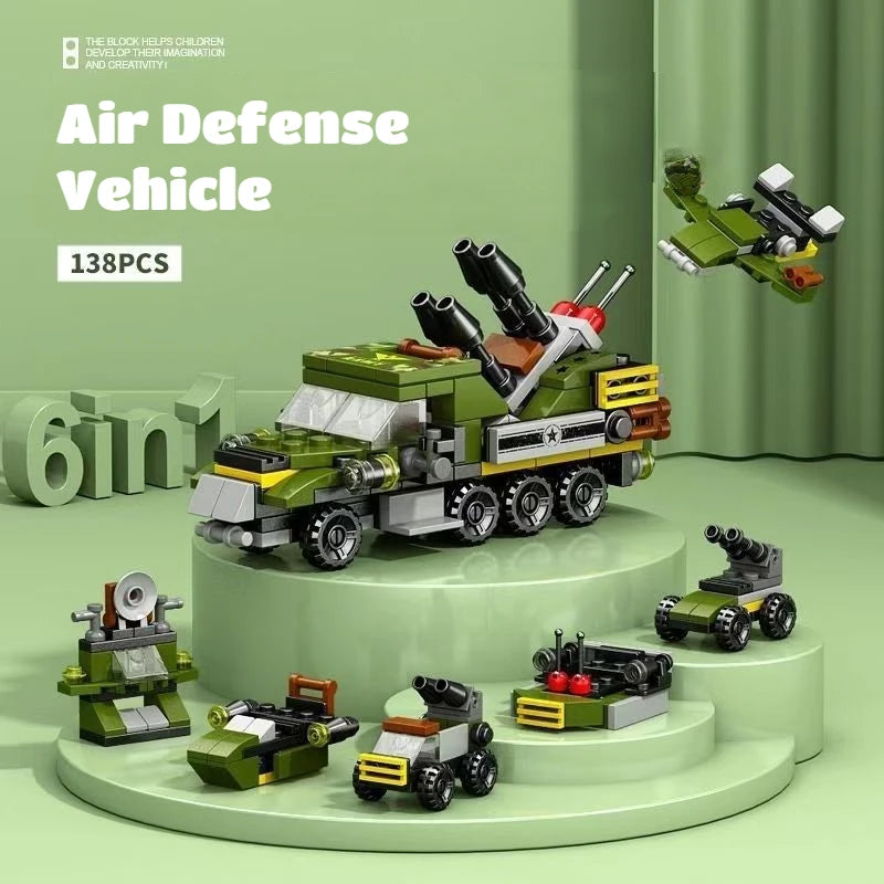 Puzzle Lego compatible avec char militaire, fusée, robot, dinosaure, véhicule blindé, avion de chasse, jouets d'assemblage pour garçons et enfants, cadeaux