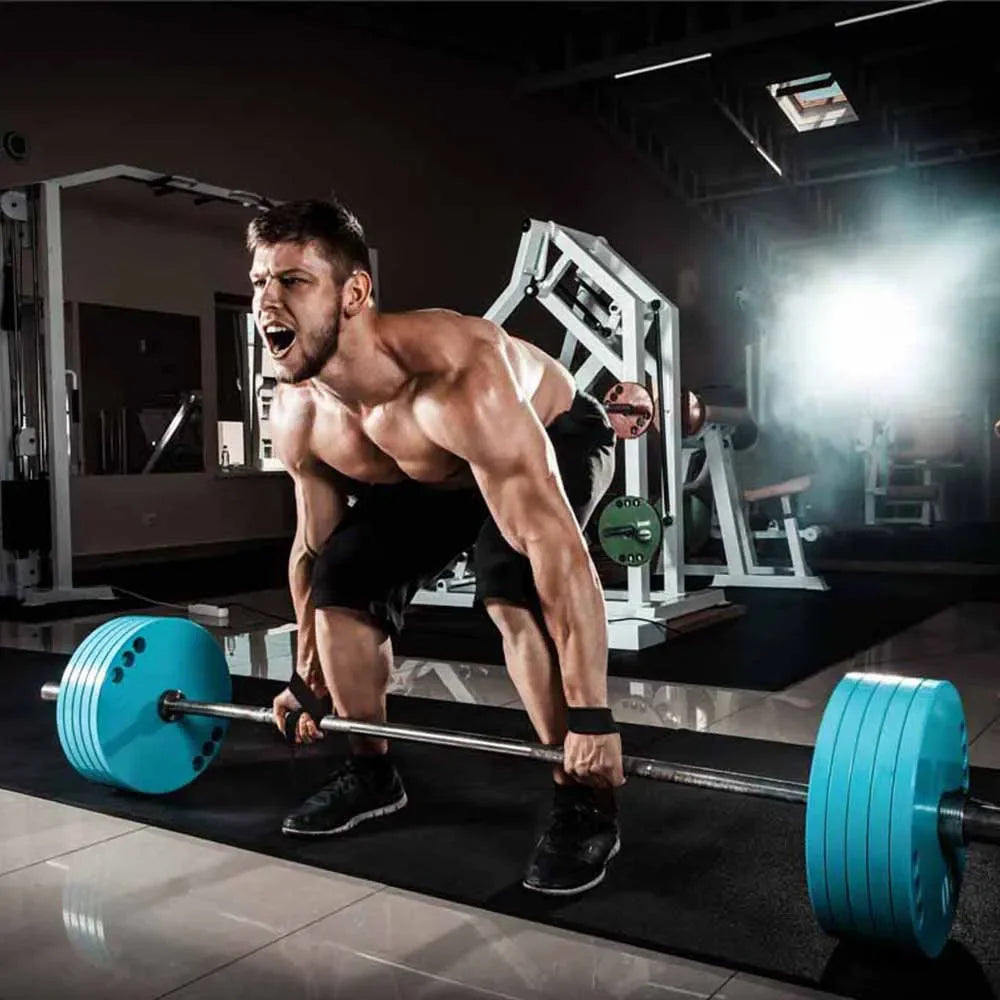 Lot de 2 sangles de poignet d'haltérophilie, réglables et antidérapantes, pour entraînement en force, fitness, levage, support de poignet, bande de préhension sportive