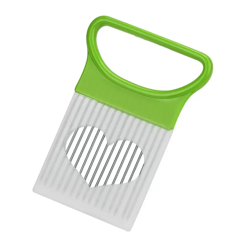 Tranchez les oignons sans effort avec ce coupe-oignon coloré en acier inoxydable pour pommes de terre et oignons