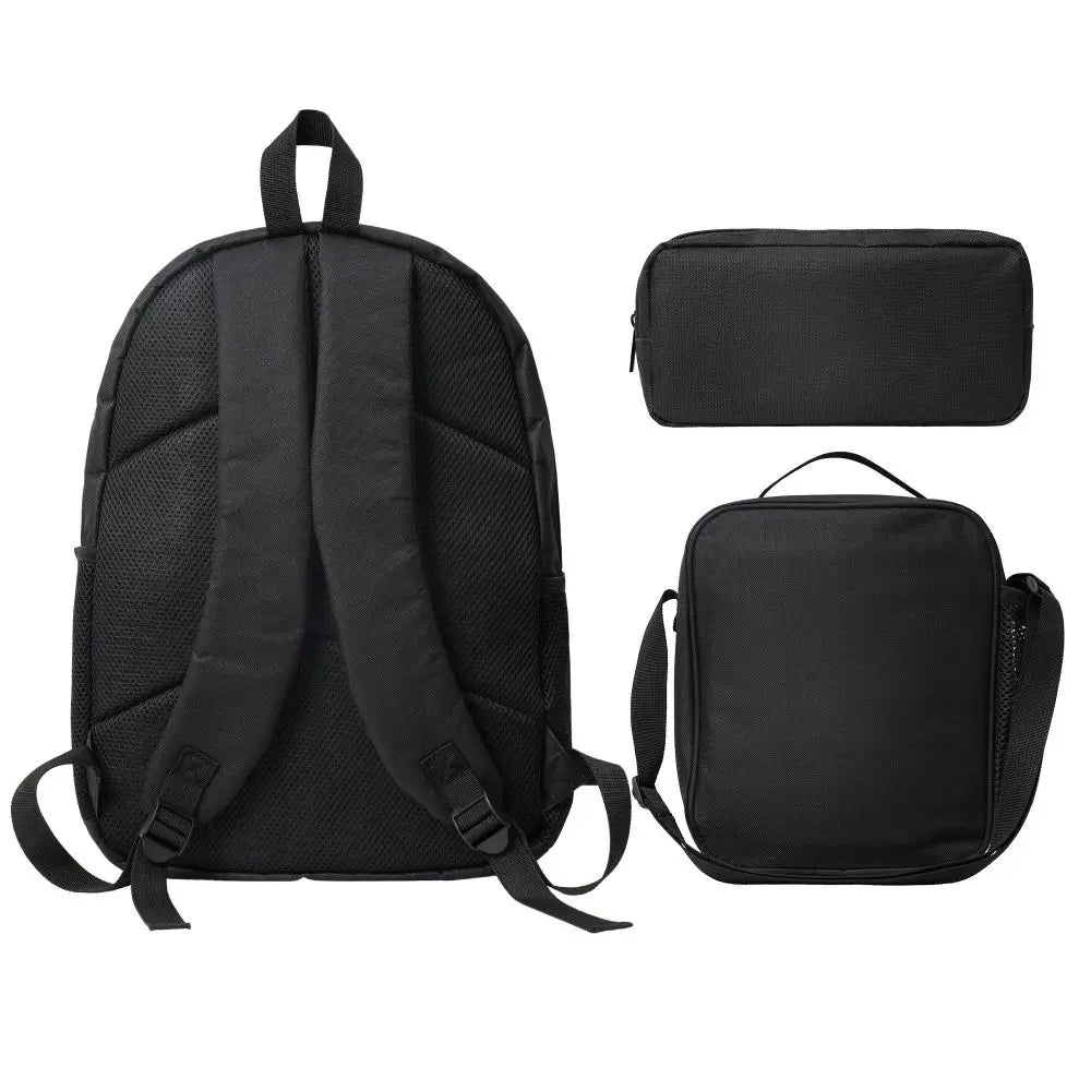Ensemble de 3 sacs à dos Kpop Demon Hunters Huntrix pour enfants, boîtes à crayons, sacs à livres avec boîte à lunch pour écoliers