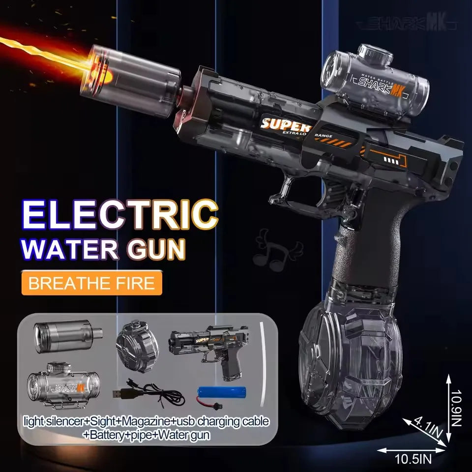 Pistolet à eau électrique haute pression pour enfants, jouets d'été, jeux de combat, plage, piscine, jardin, pistolet à eau automatique, cadeaux