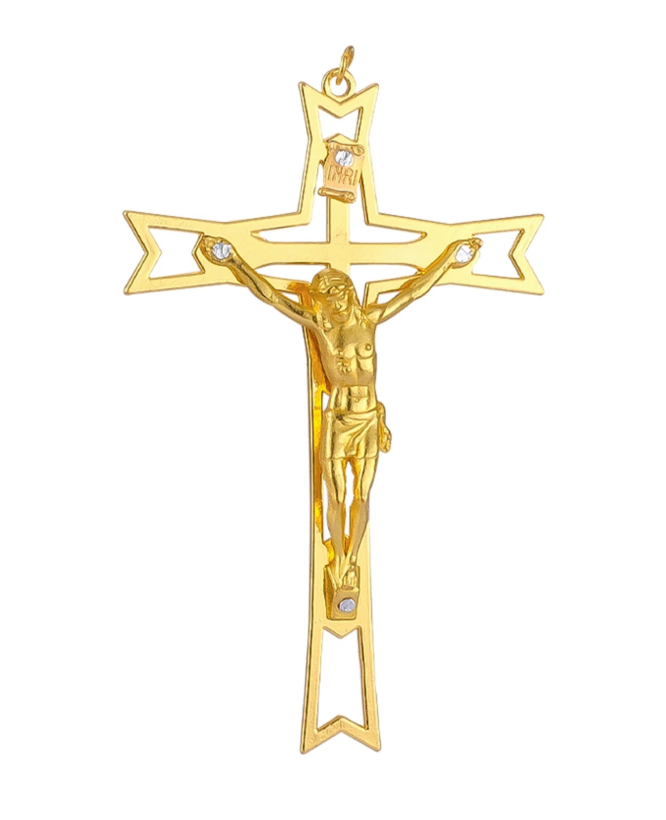 1Pc Crucifix Jesus Cross Pendant Christian INRI Christ Hand Holding Cross Blessing Jewelry Ornament Wall Church Decor Craft Gift