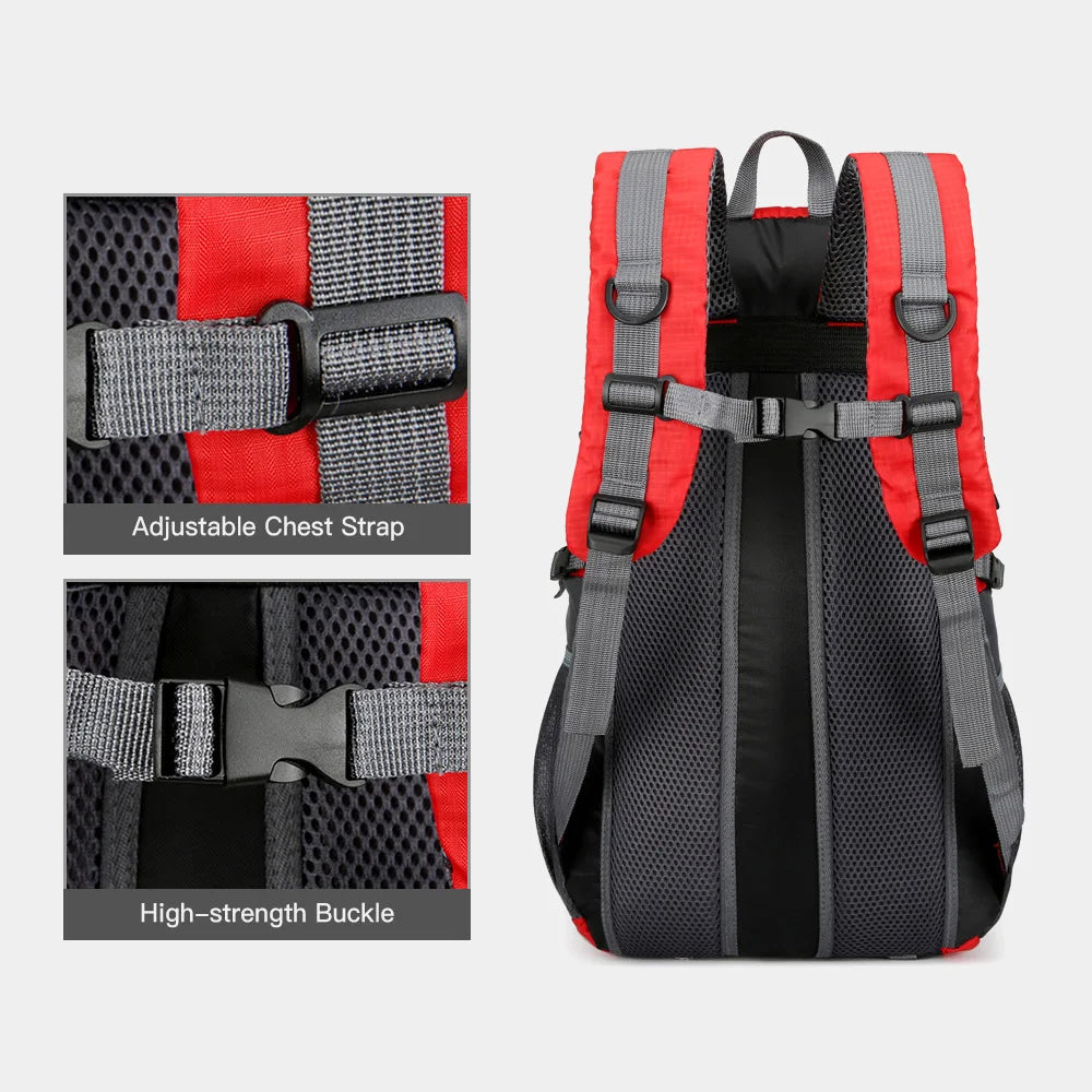 Sac à dos de randonnée 40 L, imperméable et léger, idéal pour les voyages, le trekking et la randonnée en plein air, pour hommes et femmes