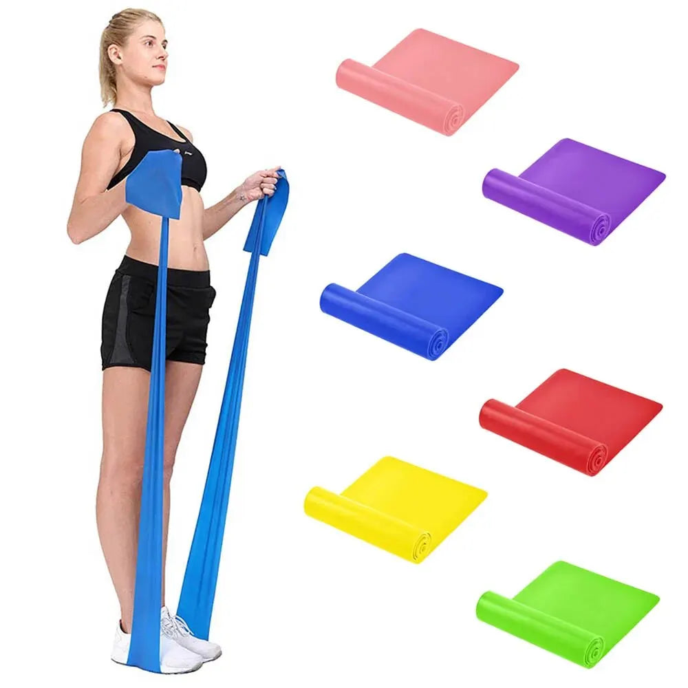 Bandes de résistance pour l'entraînement Bandes d'exercice Physiothérapie Entraînement de fitness en plein air Pilates Gym à domicile Bande élastique extensible