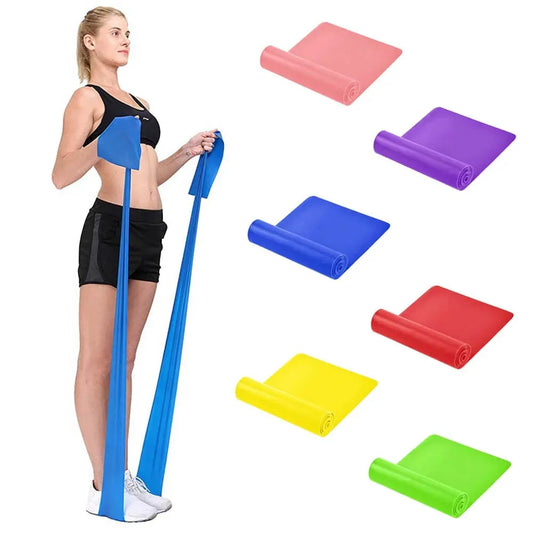 Bandes de résistance pour l'entraînement Bandes d'exercice Physiothérapie Entraînement de fitness en plein air Pilates Gym à domicile Bande élastique extensible