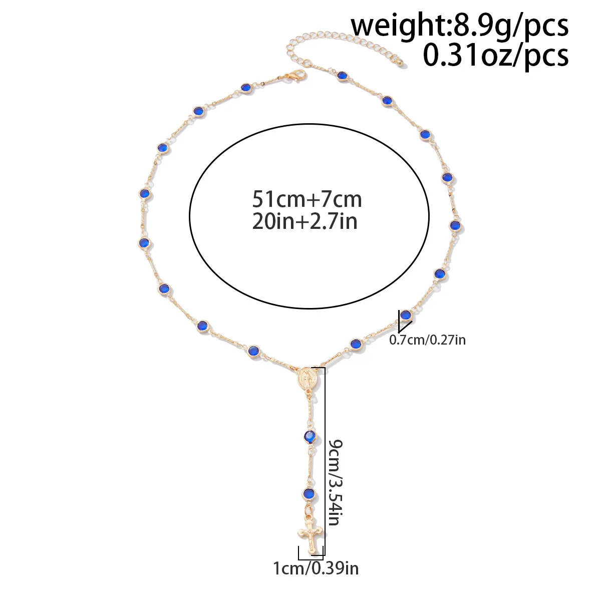 Collier ras du cou simple avec pendentif croix de Jésus pour femme, chaîne en cristal coloré tendance, bijoux chrétiens, cadeau, 2025
