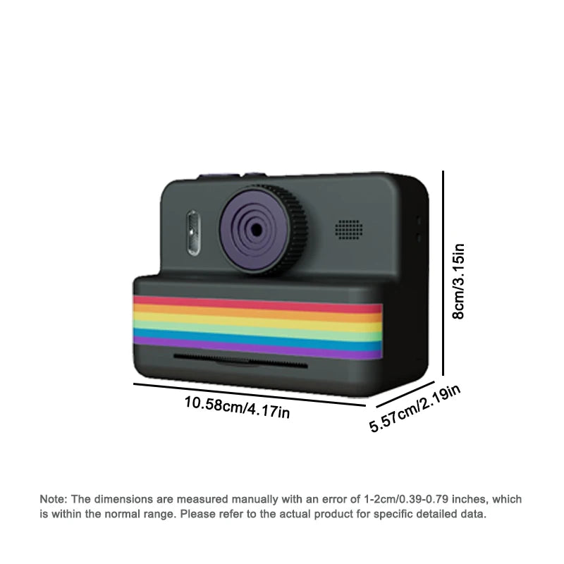 Appareil photo numérique pour enfants, mini imprimante portable, impression thermique instantanée, appareil photo pour enfants, vidéo HD 2,8 pouces, jouet, cadeaux