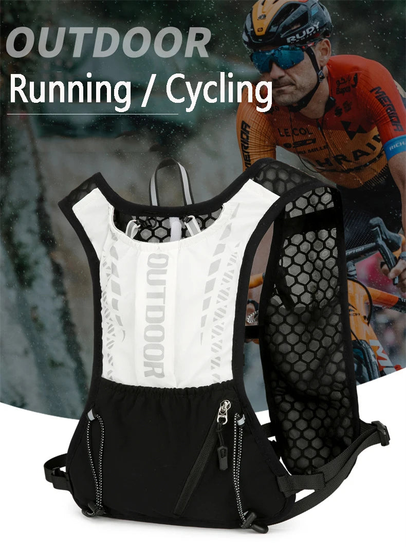 Gilet d'hydratation réfléchissant pour course à pied, sac à dos de cyclisme, sacs de vélo, sport de plein air, escalade, randonnée, VTT, vélo de route, sac à dos d'hydratation