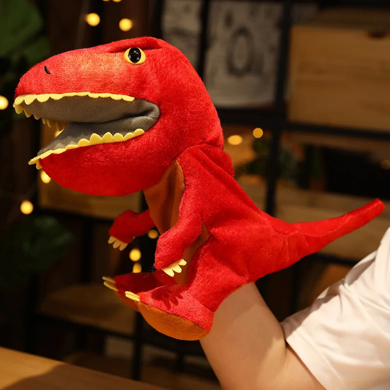 Marionnette à main en peluche dinosaure réaliste Triceratop Tyrannosaurus Rex pour enfants et adultes