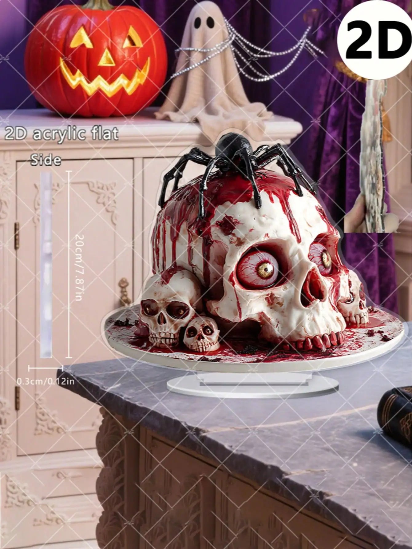 Décoration d'Halloween en forme d'œil d'araignée squelette. 3 styles différents pour la décoration de la salle. Décoration pour la maison.