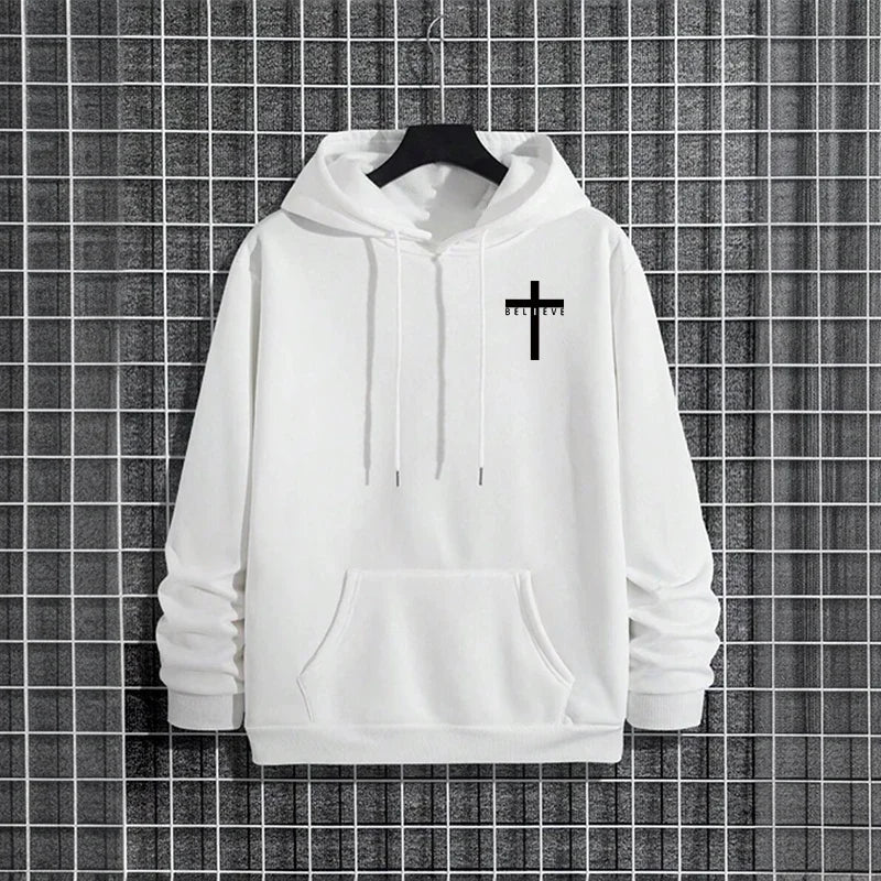 Sweats à capuche style Jésus-Christ 2025 Automne Hiver Nouveauté Sweats à capuche à manches longues Homme Off Faith Lion Imprimé Sweat à capuche Vêtements d'extérieur