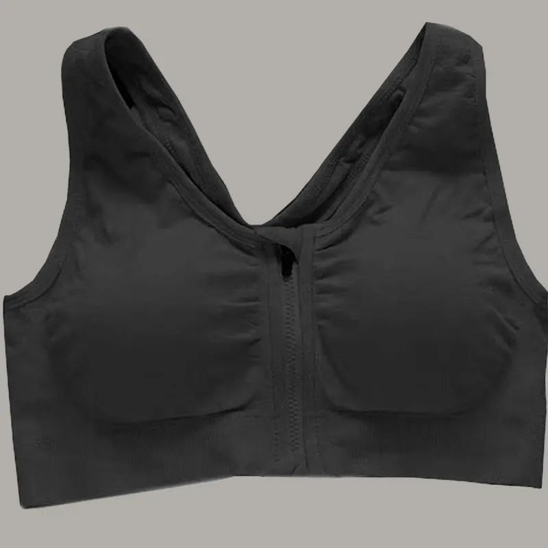 Soutien-gorge de sport à fermeture éclair sur le devant, gilet de fitness, de course à pied, respirant, absorbant les chocs, pour femmes, soutien-gorge push-up, tailles S à 4XL