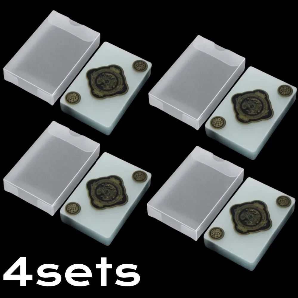 Jeu de cartes à jouer en PVC transparent et étanche pour poker et jeux de cartes avec boîte durable, idéal pour le blackjack et l'euchr