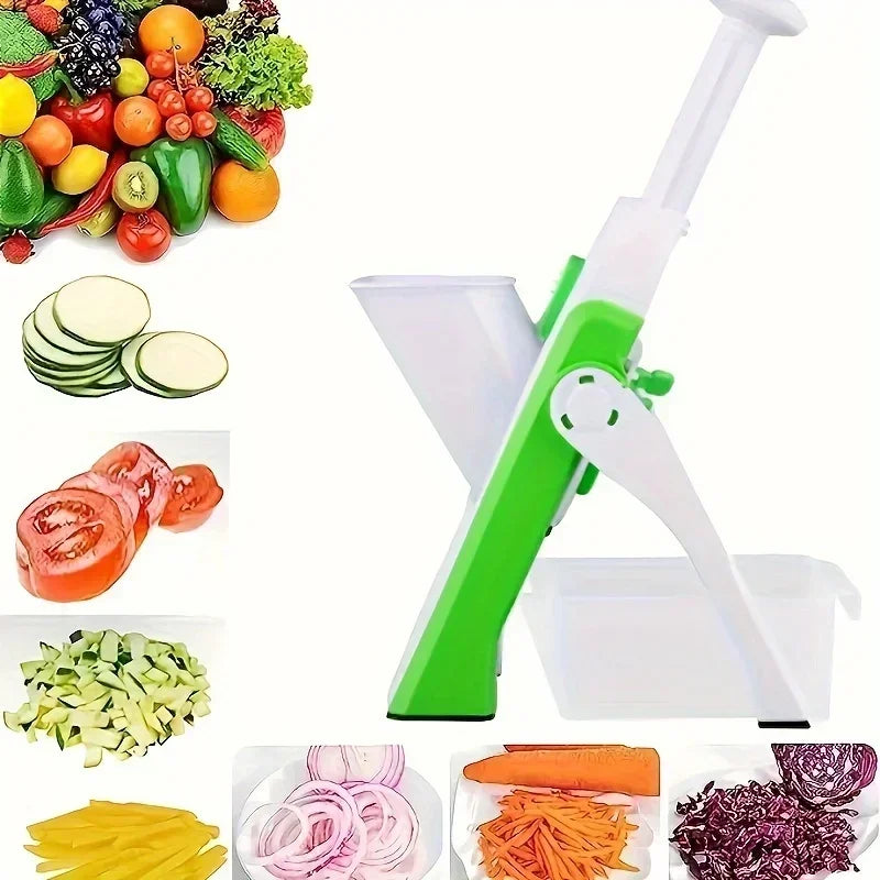Trancheuse réglable, coupe-légumes en dés, lame en acier inoxydable, gadget de cuisine, fonctionnement manuel