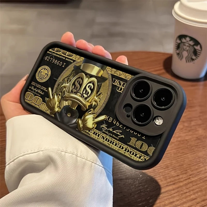 Coque de téléphone souple en TPU avec motif dollar américain pour iPhone 17 Air 16E 16 15 14 13 12 11 Pro Max X XR XS Max 7 8 Plus