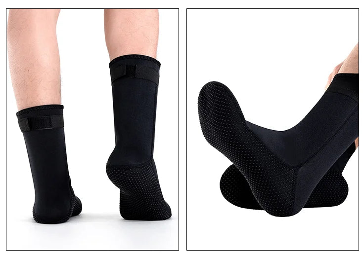 Chaussettes de plongée en néoprène 5 mm, combinaisons de plongée, chaussures de surf, bottes de natation thermiques antidérapantes à séchage rapide, chaussures aquatiques, chaussettes de plage chaudes pour hommes et fe