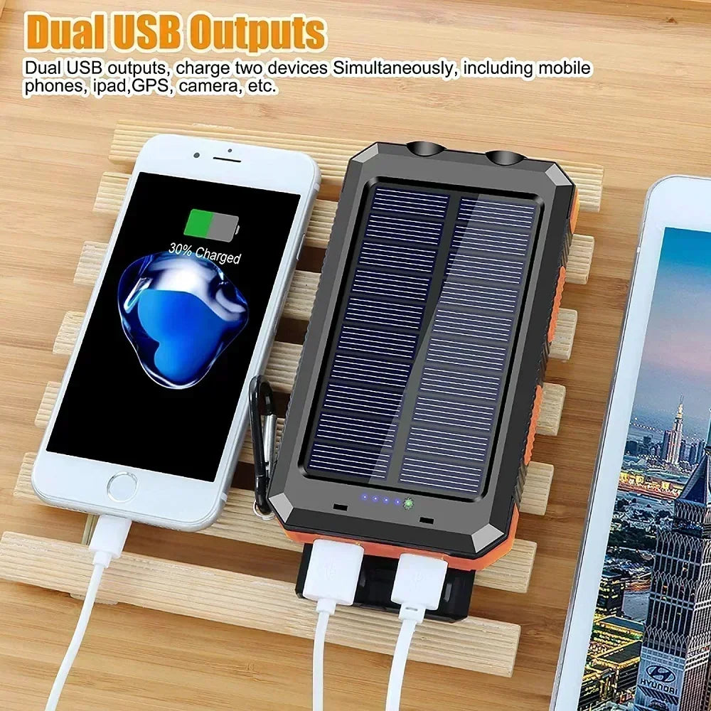 batterie externe solaire étanche grande capacité charge rapide