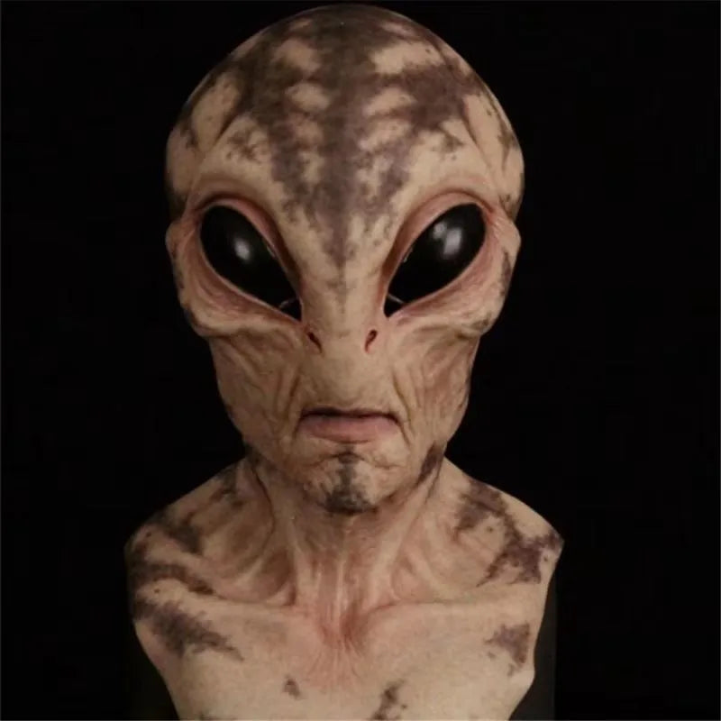 Masque d'Halloween Alien Cosplay Horreur OVNI Crâne Latex Masques Casque Carnaval Déguisement Fête Costume Accessoires