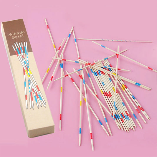 Jeu de table Pick Up Sticks Jeu de ramassage classique en bois Mikado Spiel pour adultes et enfants Jeu de fête amusant en famille