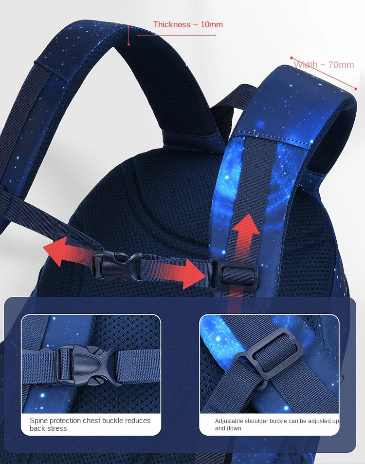 Sacs d'école orthopédiques imperméables pour enfants, sac à dos d'école primaire pour garçons, cartable pour enfants, sac à livres, 2025