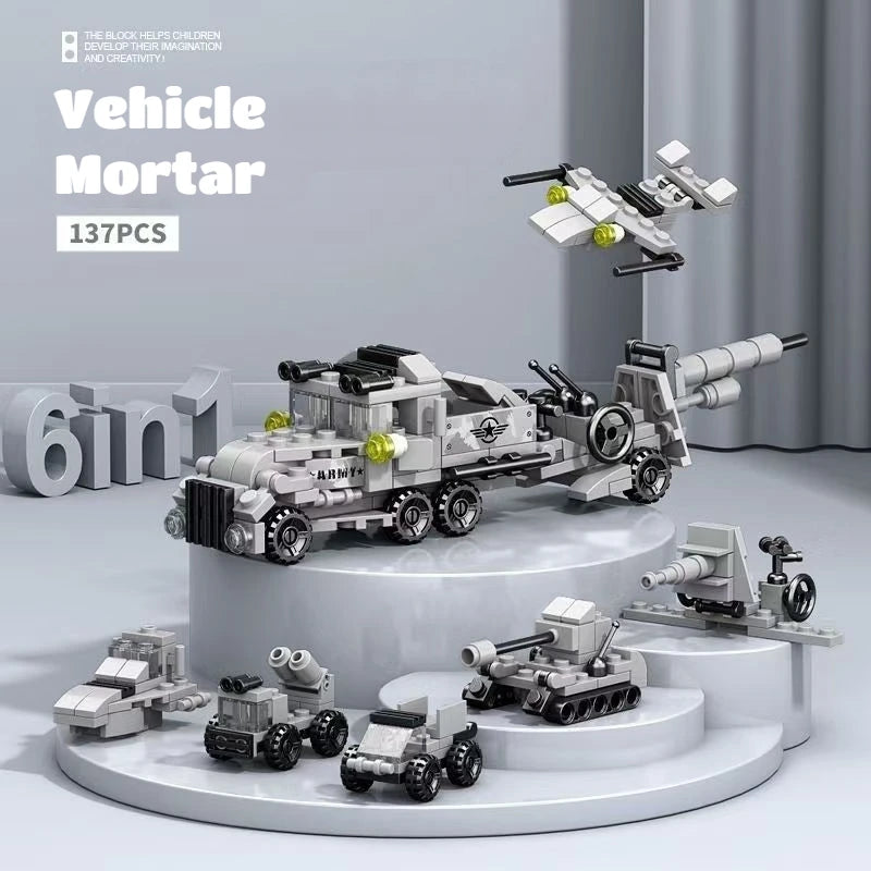 Puzzle Lego compatible avec char militaire, fusée, robot, dinosaure, véhicule blindé, avion de chasse, jouets d'assemblage pour garçons et enfants, cadeaux