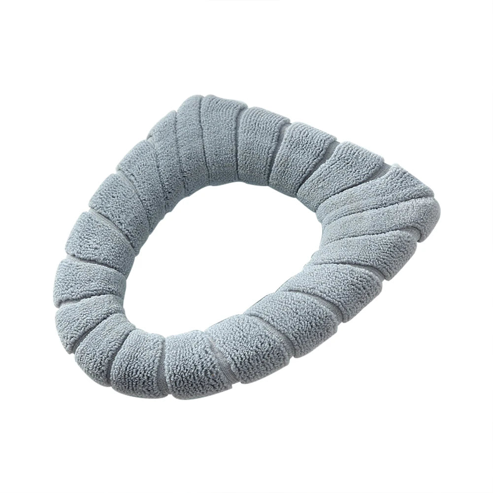 Toilet Seat Cushion Winter Velvet Warm Seat Cover Washable Universal  Toilet Seat Mat Bathroom Seat Case Toilet Lid Accessories