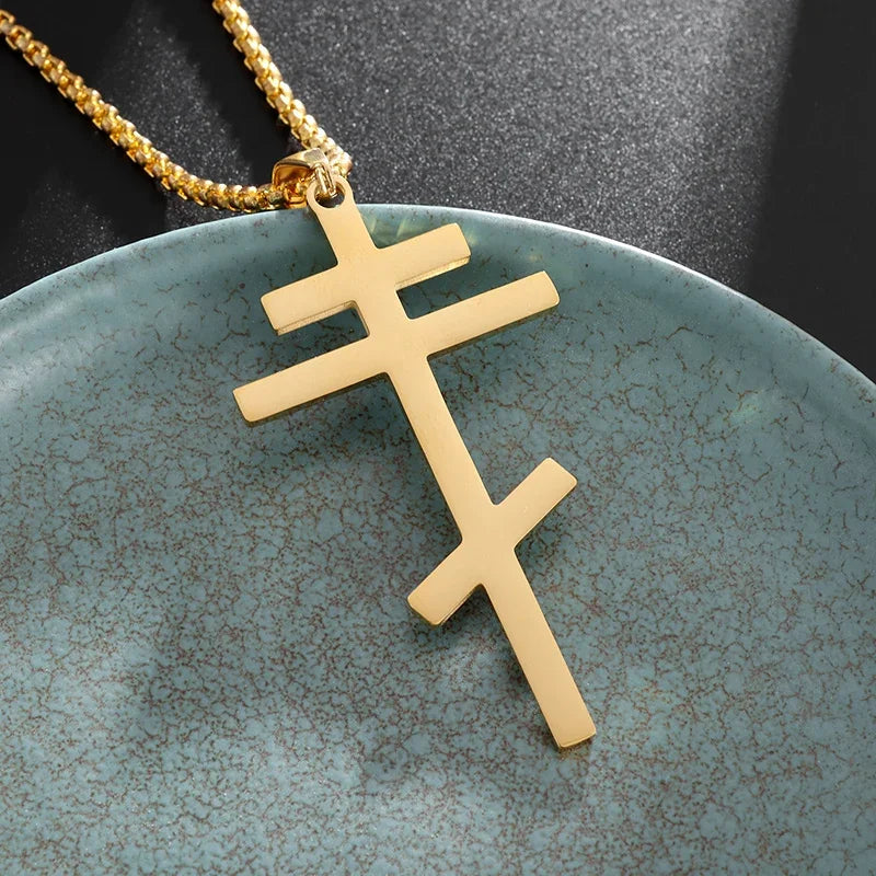 Collier pendentif croix de Saint Benoît Jésus pour hommes et femmes, amulette religieuse chrétienne catholique en acier inoxydable