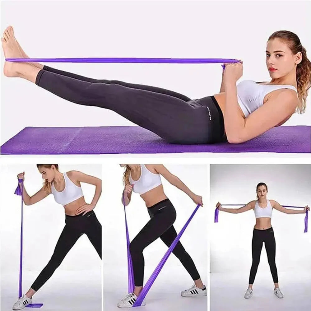 Bandes de résistance pour l'entraînement Bandes d'exercice Physiothérapie Entraînement de fitness en plein air Pilates Gym à domicile Bande élastique extensible