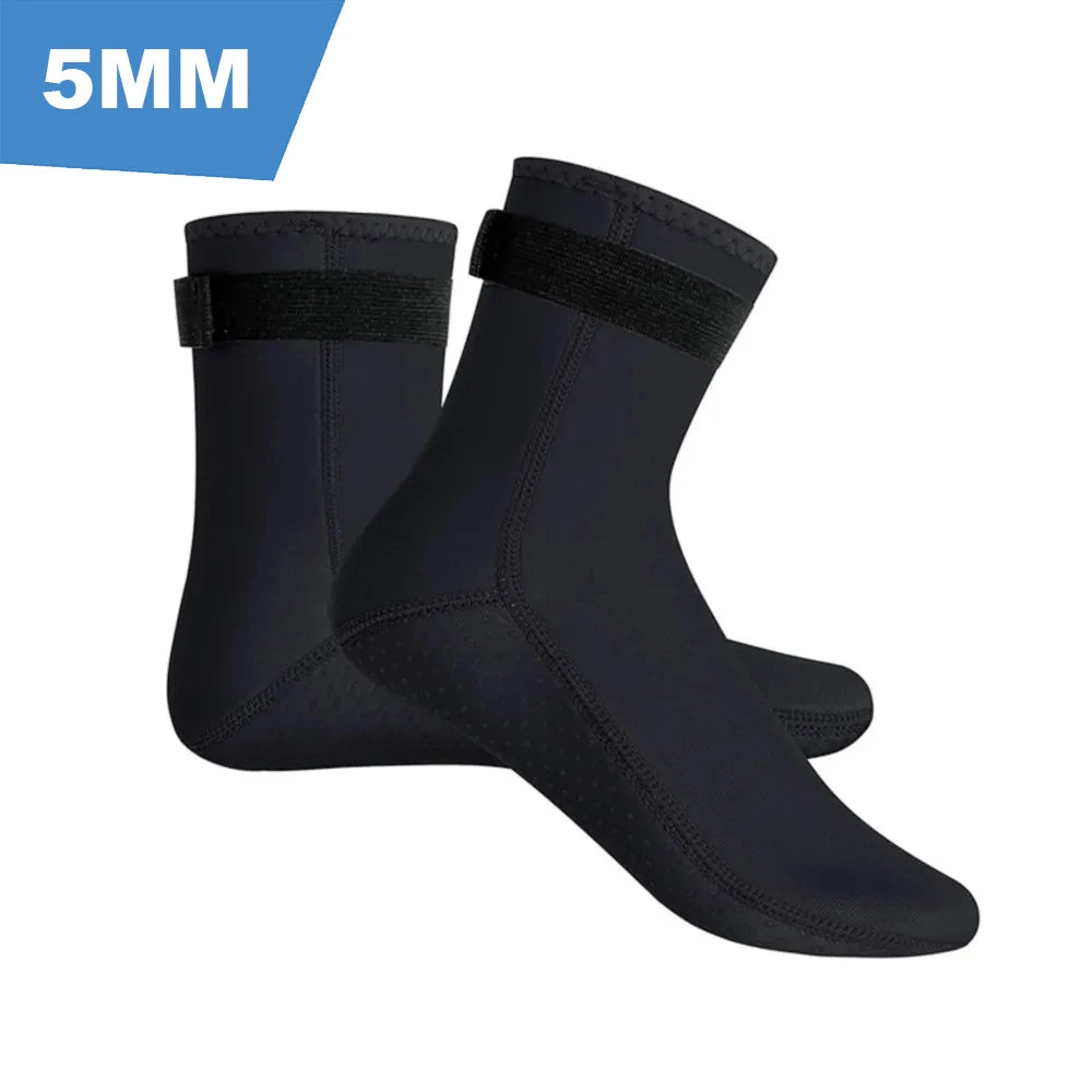 Chaussettes de plongée en néoprène 5 mm, combinaisons de plongée, chaussures de surf, bottes de natation thermiques antidérapantes à séchage rapide, chaussures aquatiques, chaussettes de plage chaudes pour hommes et fe