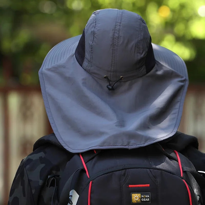 Chapeau de pêcheur, idéal pour se protéger du soleil, protection du cou super confortable, visière anti-UV .