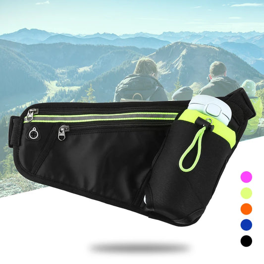 Sac banane d'hydratation pour course de marathon, sac banane de sport, triangle d'escalade, randonnée, gym, fitness, pochette banane avec bouteille d'eau