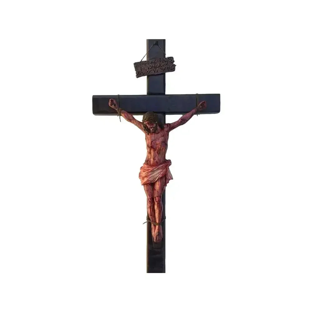 Statue de Jésus en résine, 20 cm, crucifix mural, décoration de maison, de chambre, d'église, décoration murale à suspendre pour fête