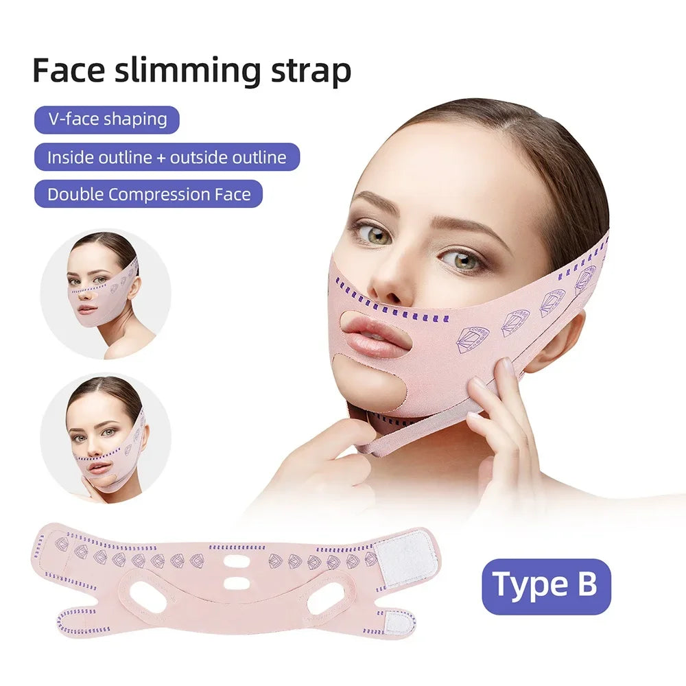 Bandage amincissant pour le visage, ceinture de lifting en V pour femmes, ceinture anti-rides, soins de beauté du visage