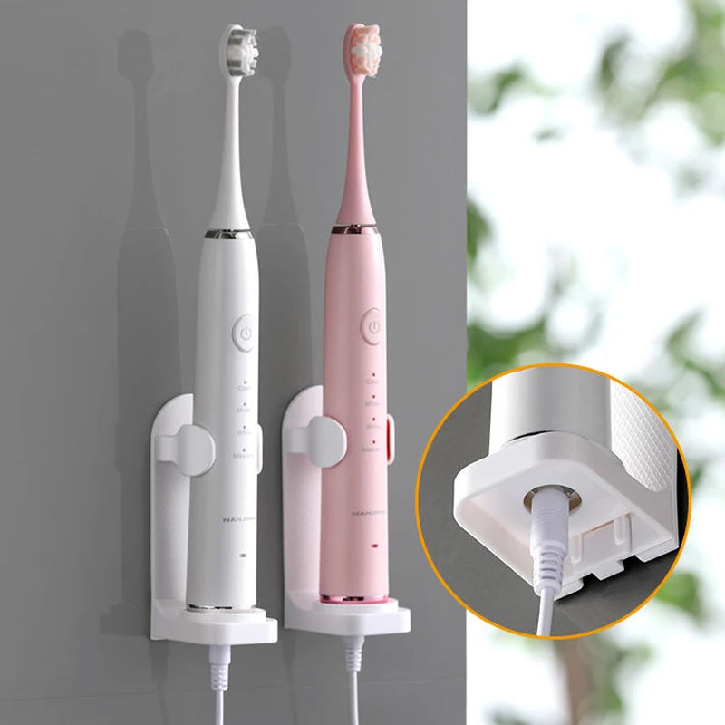 Support de brosse à dents électrique réglable, base en silicone antidérapante, support mural pour brosse à dents, adaptable à 99 %