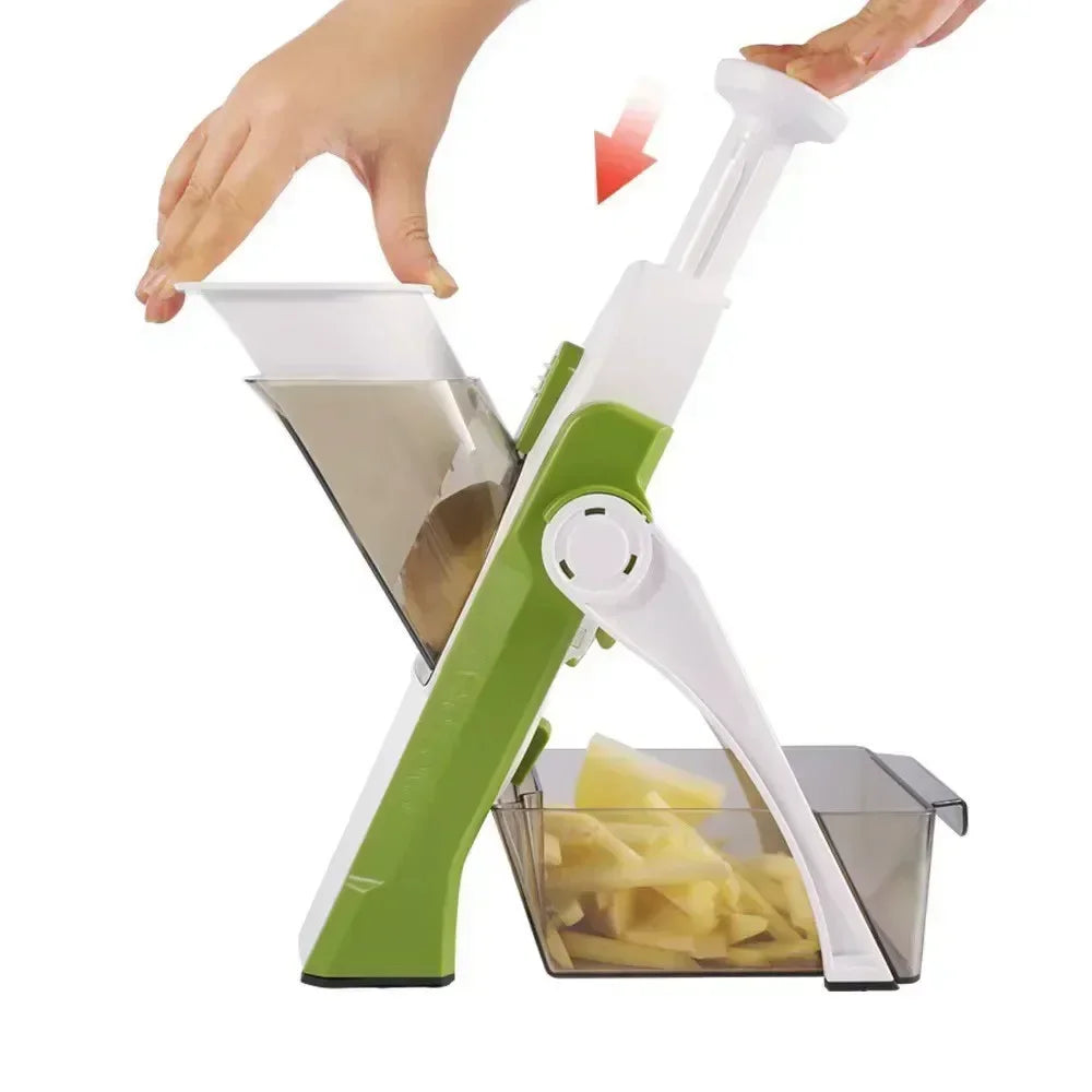 Trancheuse réglable, coupe-légumes en dés, lame en acier inoxydable, gadget de cuisine, fonctionnement manuel