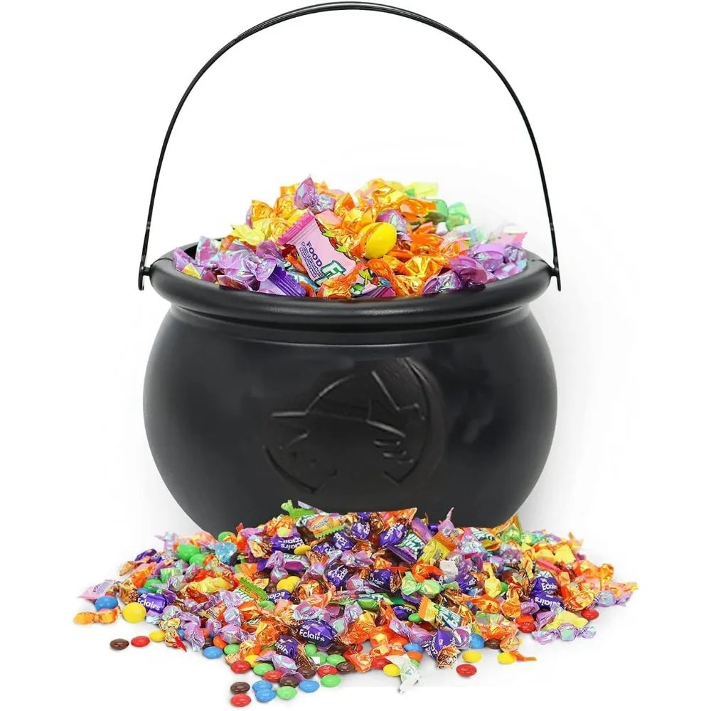 Grand chaudron de sorcière pour décoration d'Halloween, centres de table pour fêtes irlandaises, porte-bonbons, décorations d'Halloween