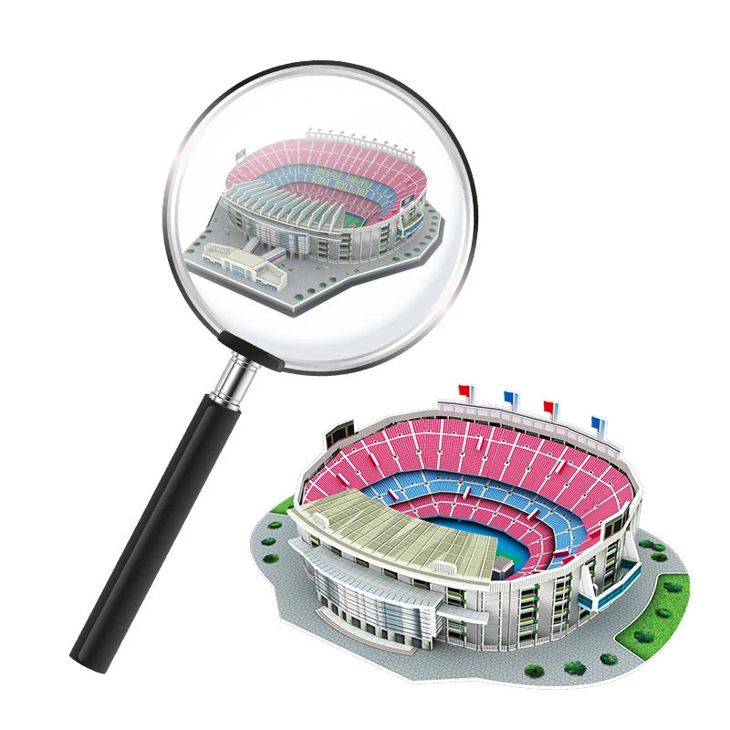 Terrain de football miniature 3D, puzzle à faire soi-même, stades de renommée mondiale, modèles de jeux de football, jouets périphériques, cadeaux d'anniversaire pour fans, DDJ