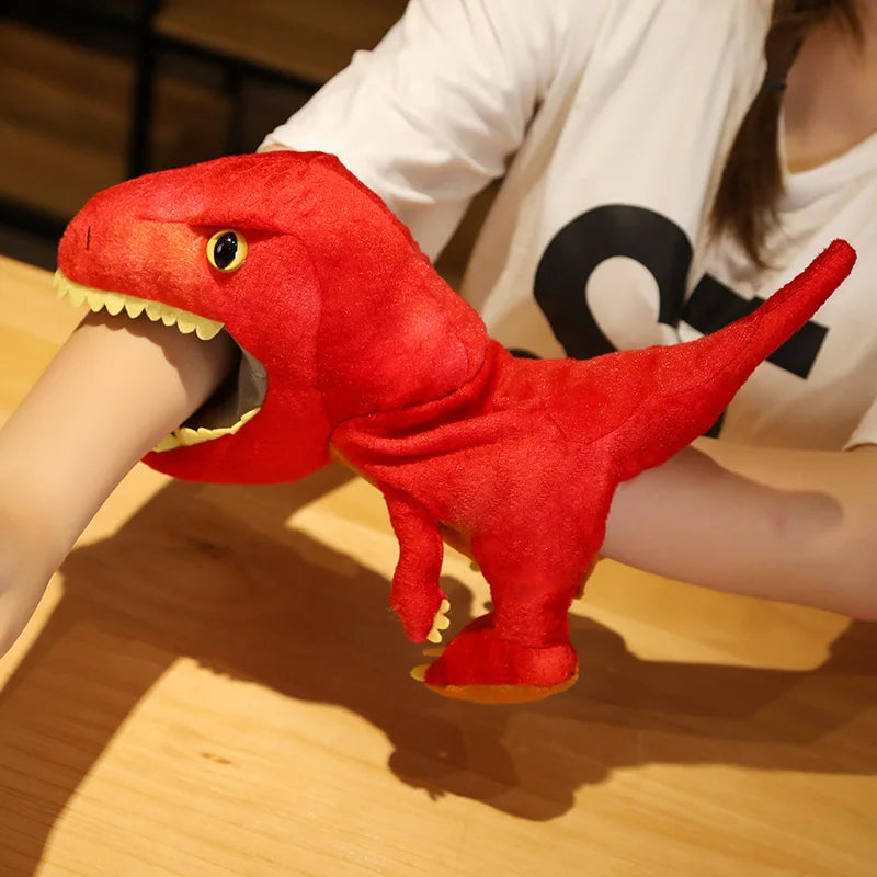 Marionnette à main en peluche dinosaure réaliste Triceratop Tyrannosaurus Rex pour enfants et adultes