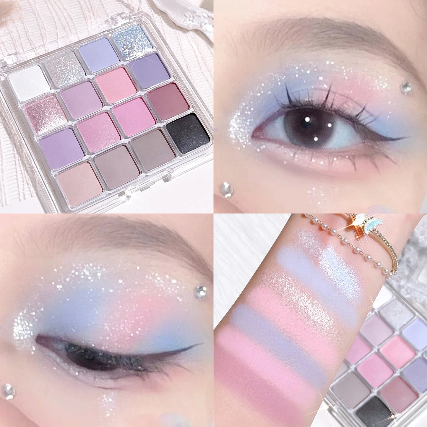 Palette Sunset Magic Eye 16 Couleurs — Ombres à Paupières Mat & Perlé aux Tons Terre Élégants