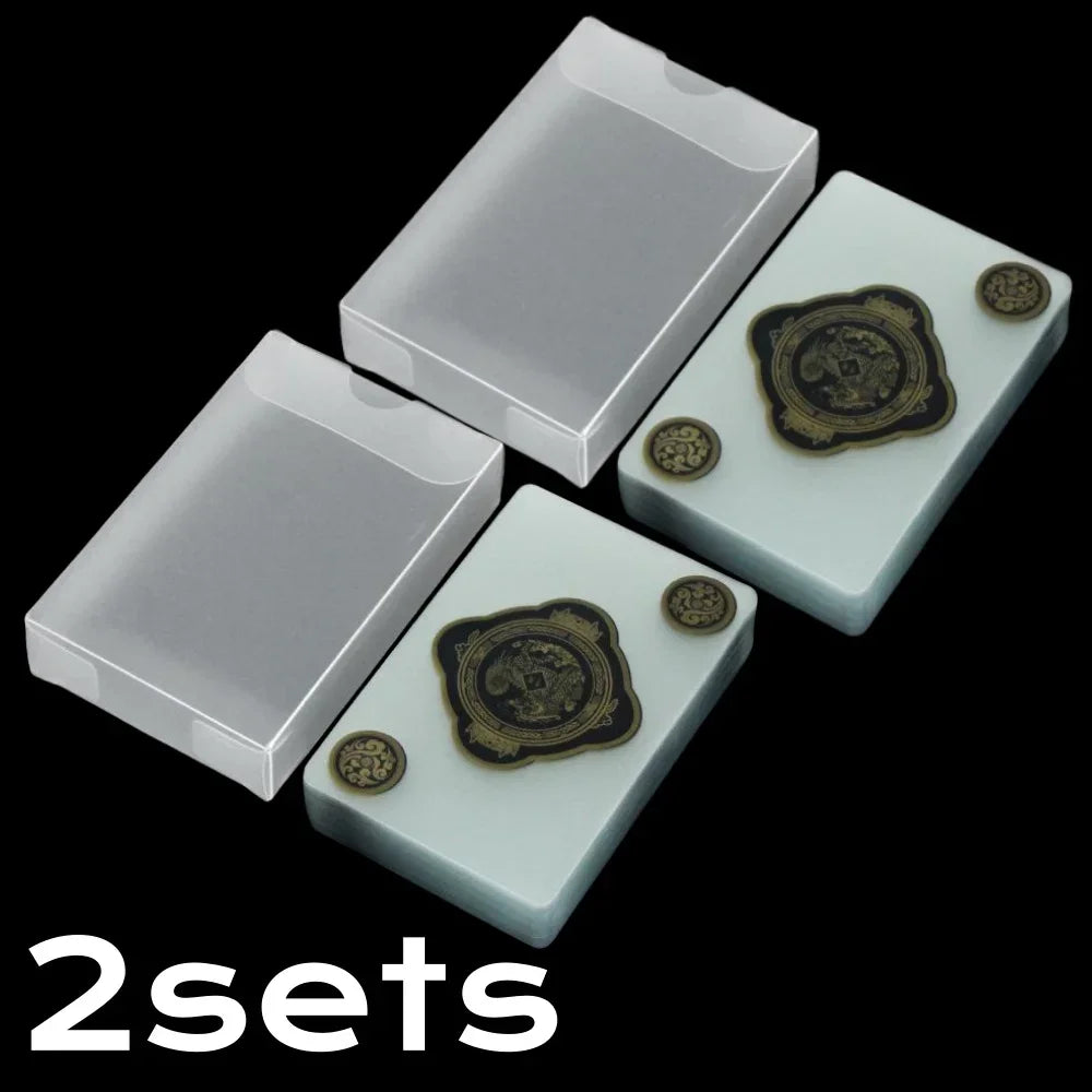 Jeu de cartes à jouer en PVC transparent et étanche pour poker et jeux de cartes avec boîte durable, idéal pour le blackjack et l'euchr
